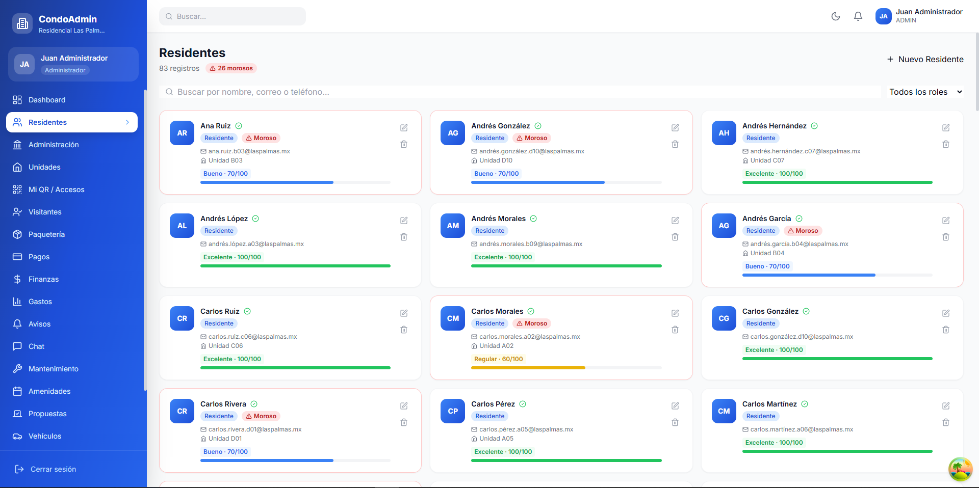 Lista de Residentes PC
